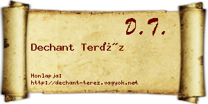 Dechant Teréz névjegykártya